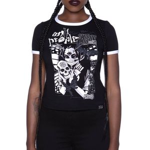 KILLSTAR No Fairytale Graphic Ringer Tee
